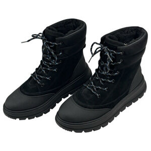 Koolaburra by UGG Deza Lace-Up Utility Boots Womens Sz. 9 Black Suede New $120